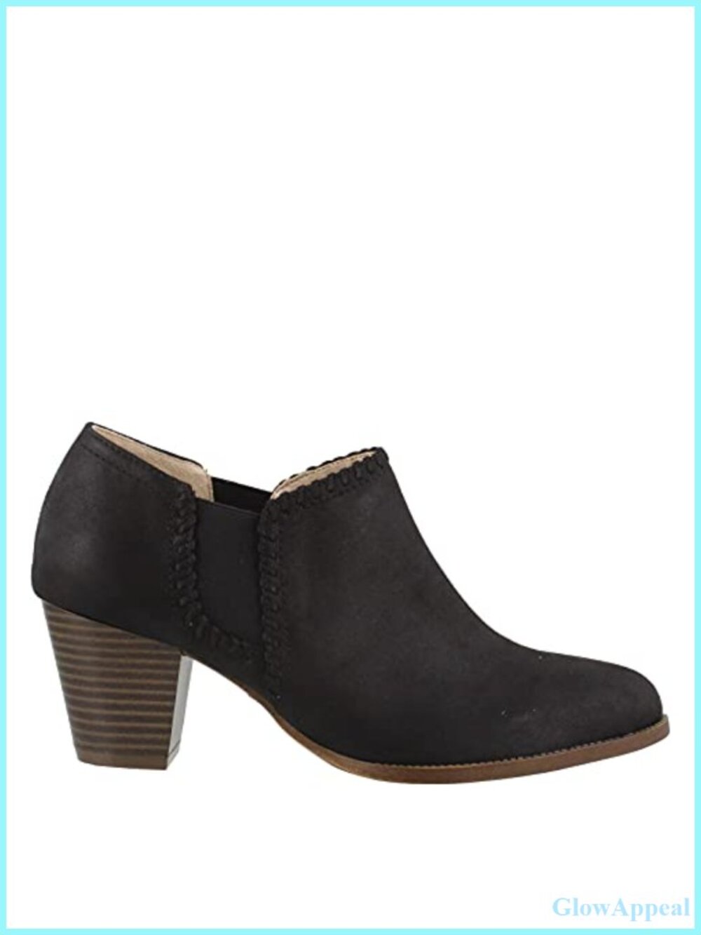 Ankle Bootie with 2.25 Inch Heel and Man Made Sole